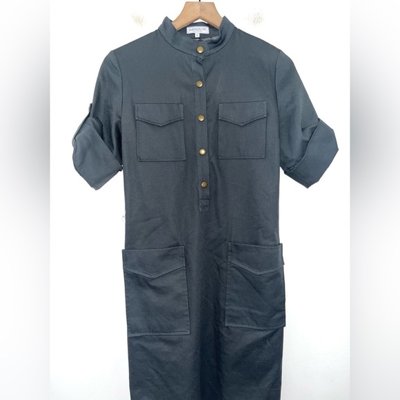 EMERSON FRY Gray Mock Neck Mini Dress Size 4 - Picture 4 of 10